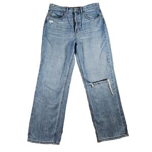 BDG Women's Sz‎ 30 Relaxed Straight Leg Button Fly Distressed Denim Jeans